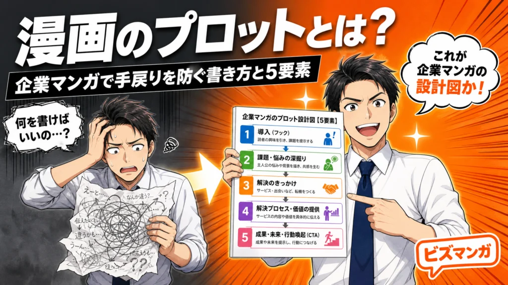 漫画のプロットとは？企業マンガで手戻りを防ぐ書き方と5要素