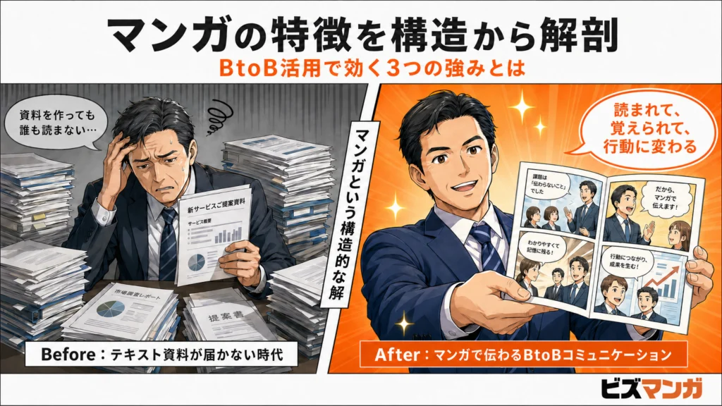 マンガの特徴を構造から解剖｜BtoB活用で効く3つの強みとは