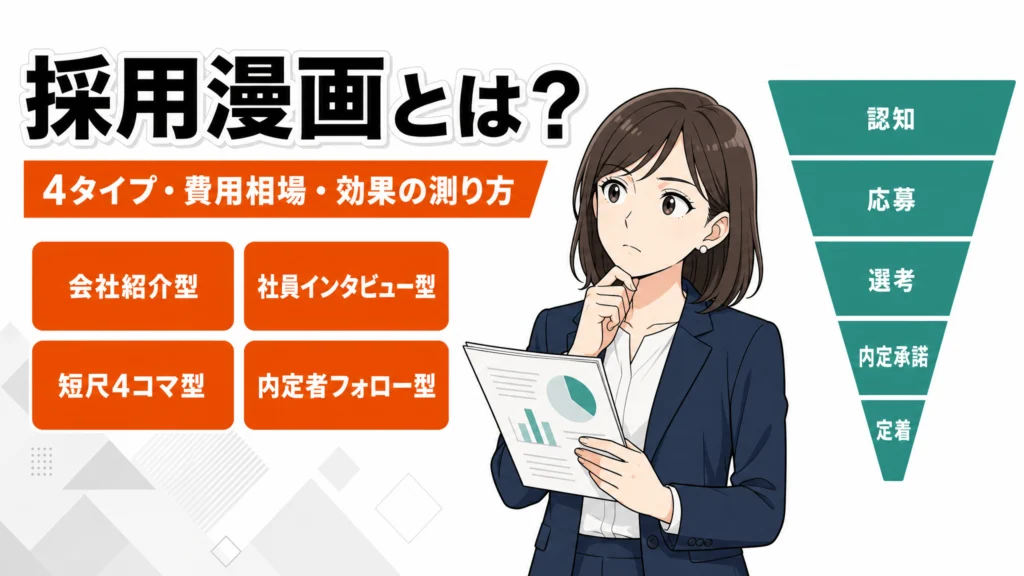 採用漫画とは？4タイプ・費用相場・効果の測り方と発注先の選び方
